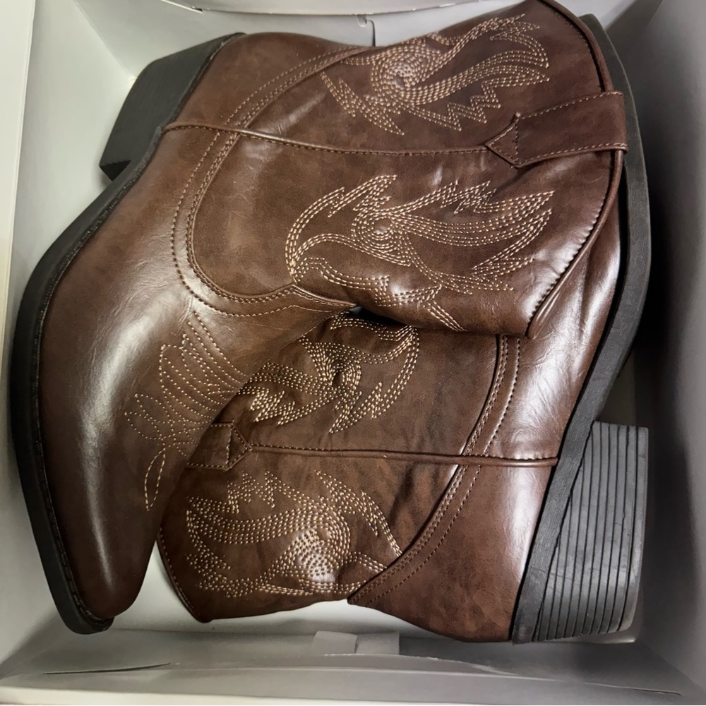 Rampage Wagner Brown Cowboy / Cowgirl Boots - Picture 2 of 4